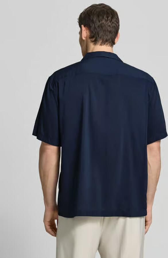 Selected relaxed fit vrijetijdsoverhemd van mix van biologisch katoen en modal model 'RELAXAIR'