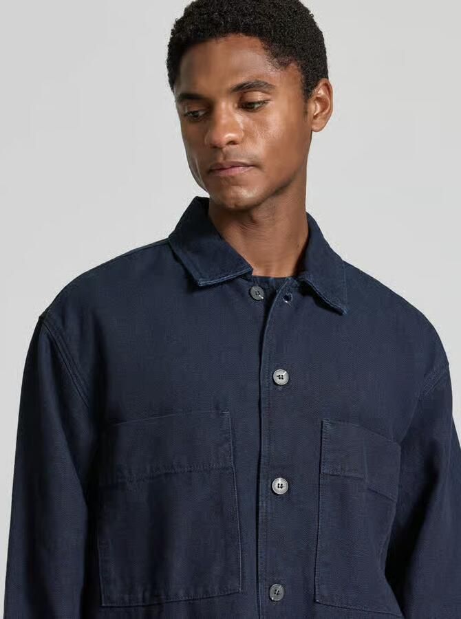 Selected relaxed fit vrijetijdsoverhemd van mix van katoen en hennep model 'PAZ'