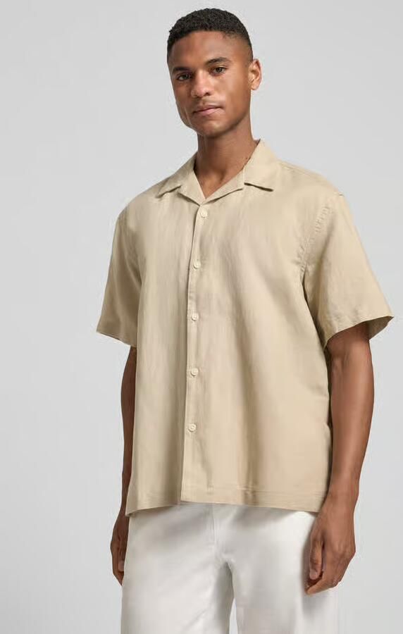 Selected Homme relaxed fit vrijetijdsoverhemd van mix van katoen en linnen model 'RLXCLAY' - Foto 8
