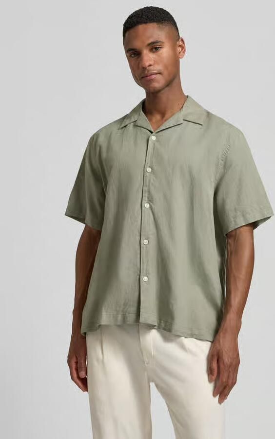 Selected Homme relaxed fit vrijetijdsoverhemd van mix van katoen en linnen model 'RLXCLAY' - Foto 7