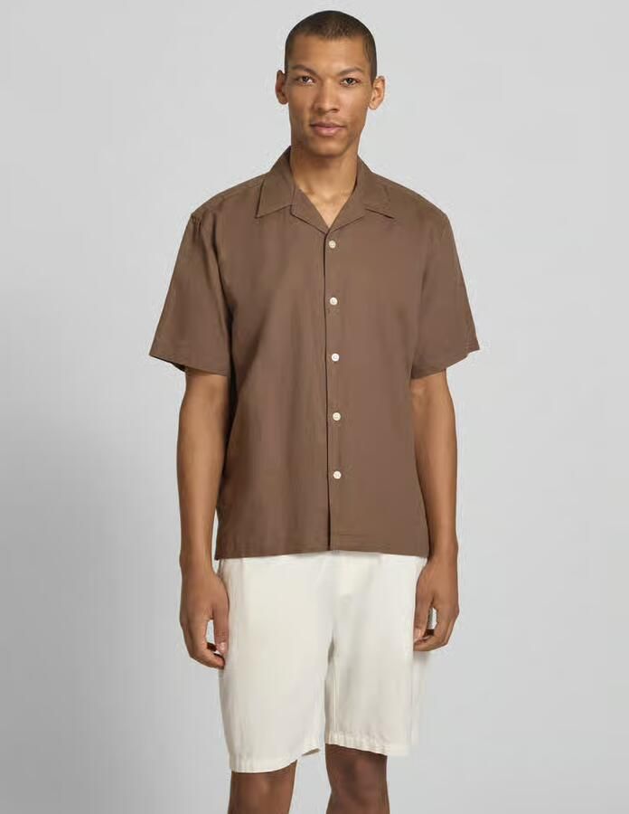 Selected relaxed fit vrijetijdsoverhemd van mix van katoen en linnen model 'RLXCLAY' - Foto 2