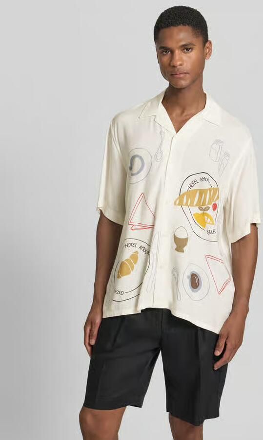 Selected relaxed fit vrijetijdsoverhemd van pure viscose model 'HOTEL AMOUR' - Foto 2