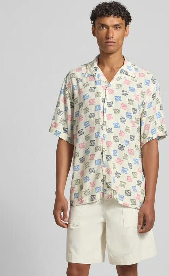 Selected relaxed fit vrijetijdsoverhemd van pure viscose model 'HOTEL AMOUR STAMPS' - Foto 2