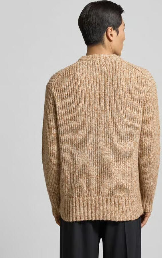 Selected Relaxed fit wollen pullover met extra brede schouders model 'CHICAGO'