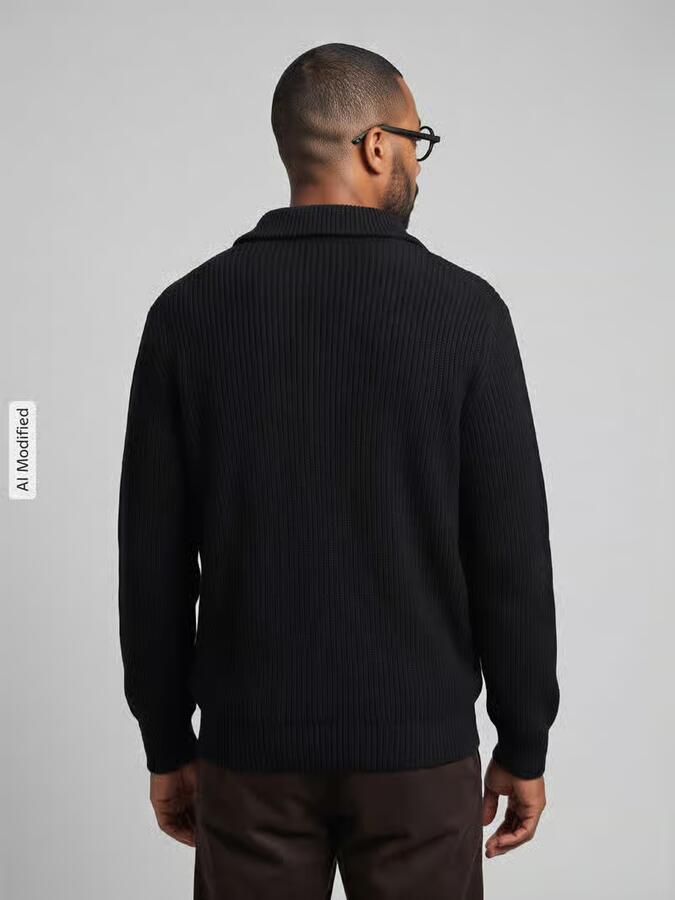 Selected Regular fit pullover van pure katoen met schipperskraag - Foto 4