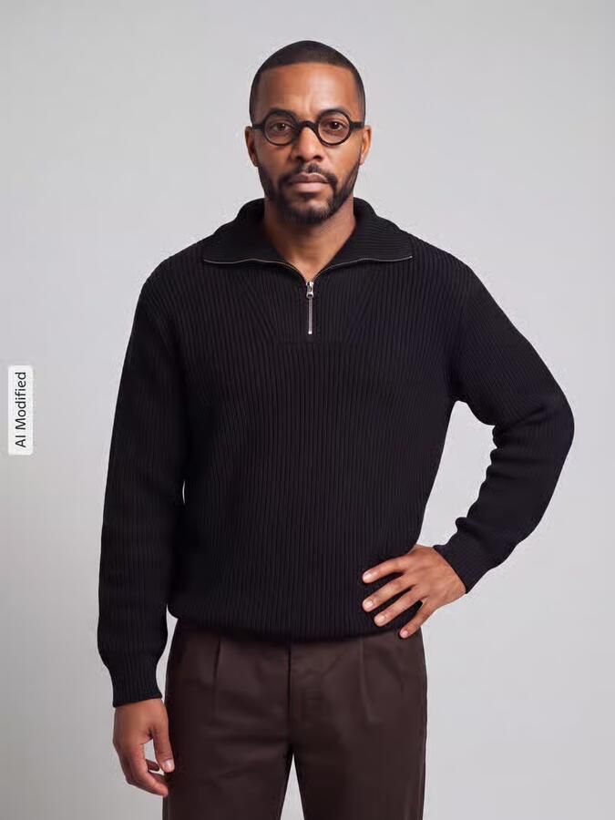 Selected Regular fit pullover van pure katoen met schipperskraag - Foto 5