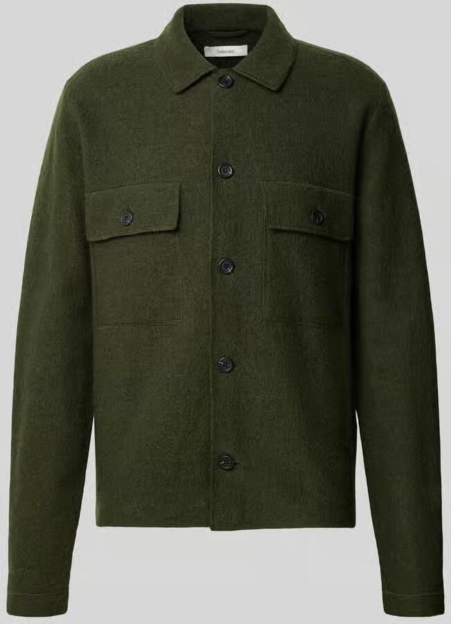 Selected Regular fit overhemdjack van pure wol model 'NEALY'