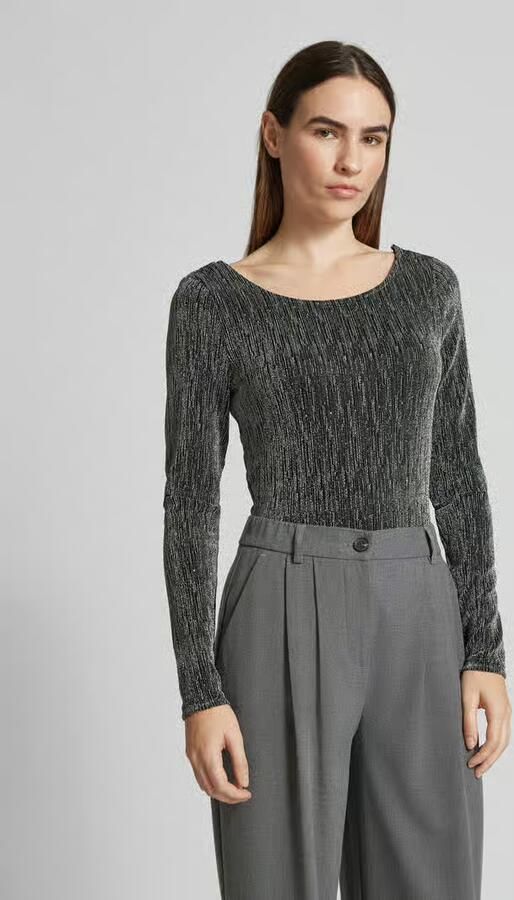 Selected Femme Shirt met lange mouwen en effectgaren model 'ANITA' - Foto 3
