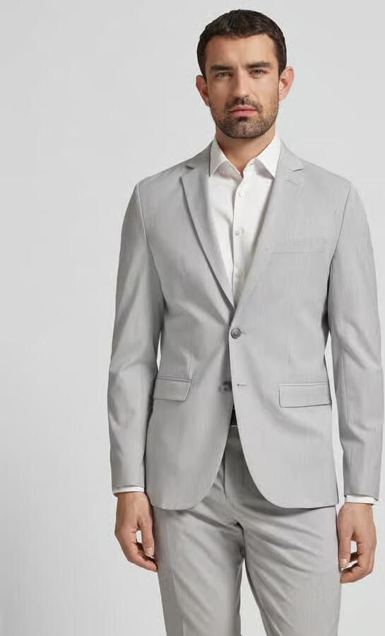 Selected Homme Slim fit 2-knoops colbert met klepzakken - Foto 8