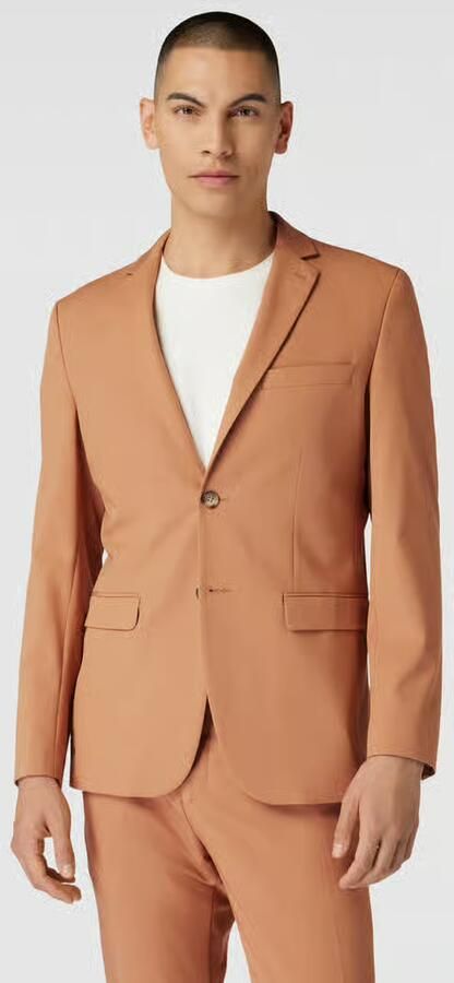 Selected Homme Slim fit 2-knoops colbert met reverskraag model 'LIAM' - Foto 3