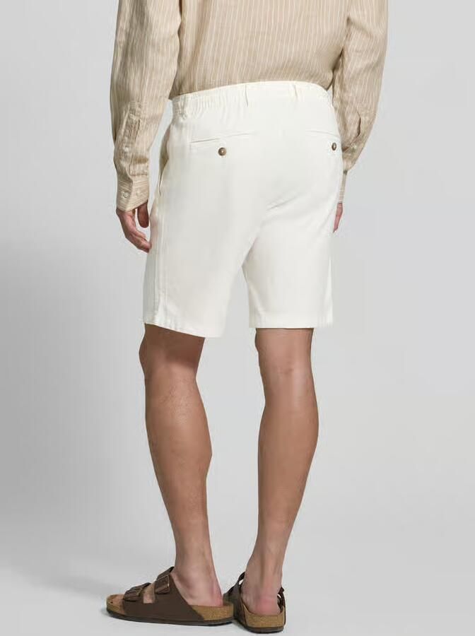 Selected regular fit chino-shorts van mix van katoen en linnen model 'BRODY' - Foto 4