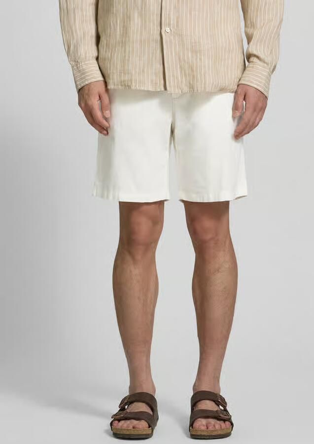 Selected regular fit chino-shorts van mix van katoen en linnen model 'BRODY' - Foto 6