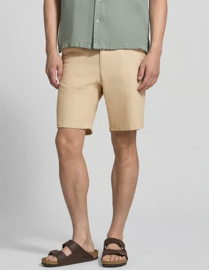 Selected regular fit chino-shorts van mix van katoen en linnen model 'BRODY' - Foto 11