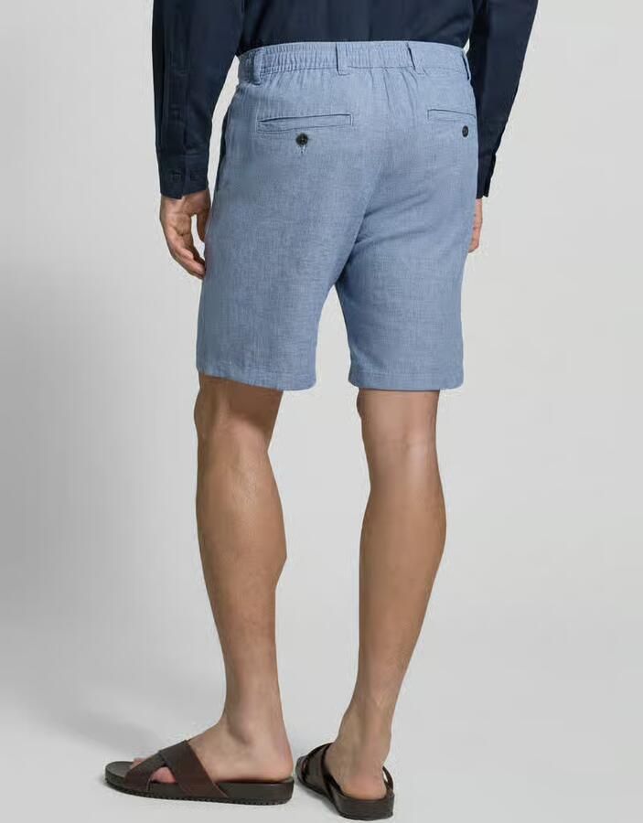 Selected Homme regular fit chino-shorts van mix van katoen en linnen model 'BRODY' - Foto 9