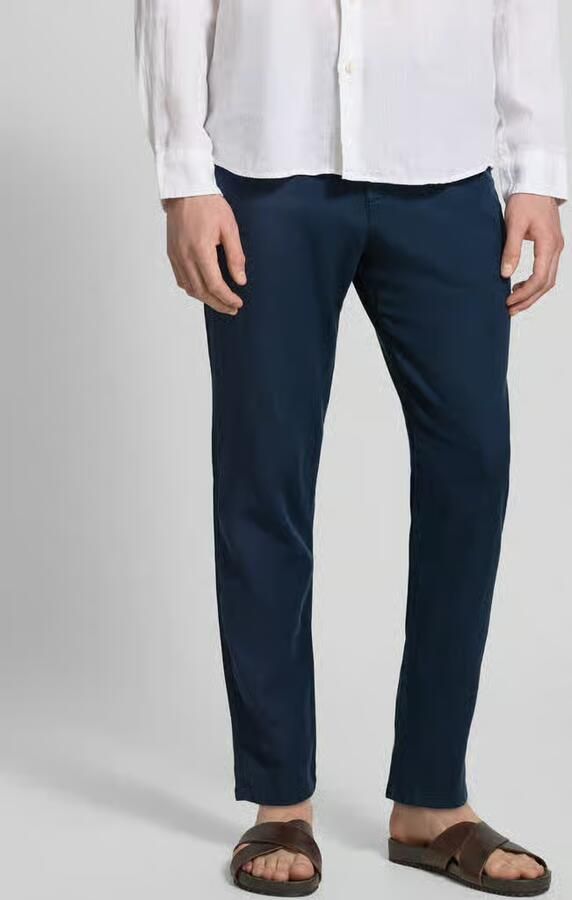 Selected Homme slim fit broek van mix van katoen en linnen model 'BRODY' - Foto 3