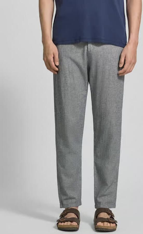 Selected slim fit broek van mix van katoen en linnen model 'BRODY' - Foto 10