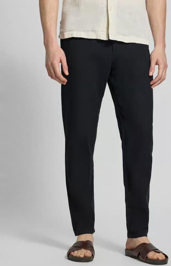 Selected Homme slim fit broek van mix van katoen en linnen model 'BRODY' - Foto 7