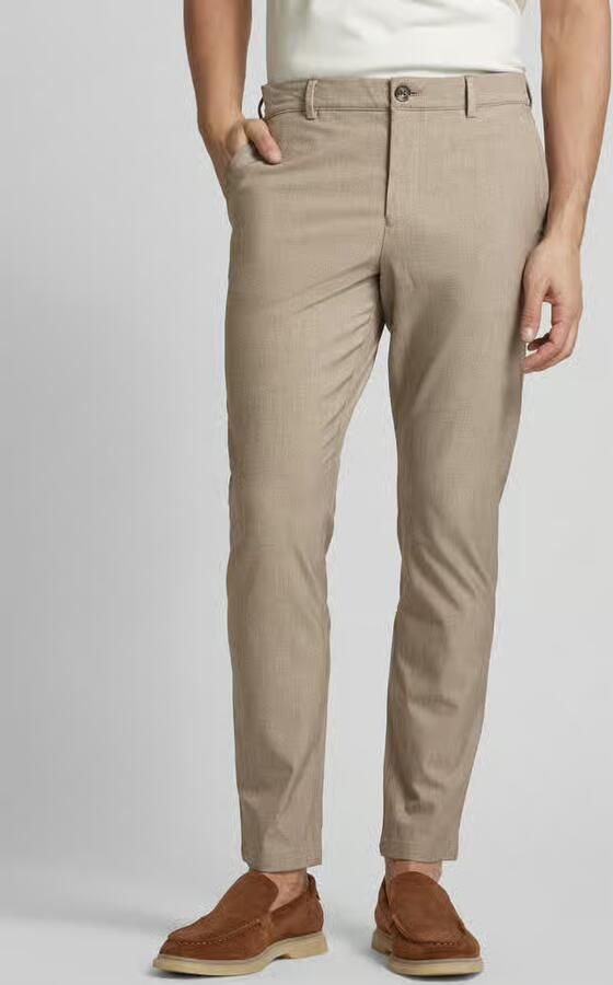 Selected slim fit chino met steekzakken model 'ROBERT' - Foto 3