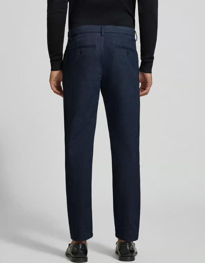 Selected Homme Slim fit stoffen broek in fijn gestructureerd design model 'MILES' - Foto 2