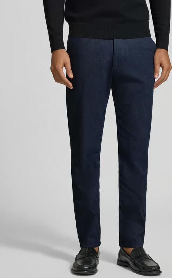 Selected Homme Slim fit stoffen broek in fijn gestructureerd design model 'MILES' - Foto 3