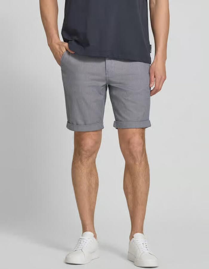 Selected Homme Slim fit korte broek met structuurmotief model 'LUTON' - Foto 5