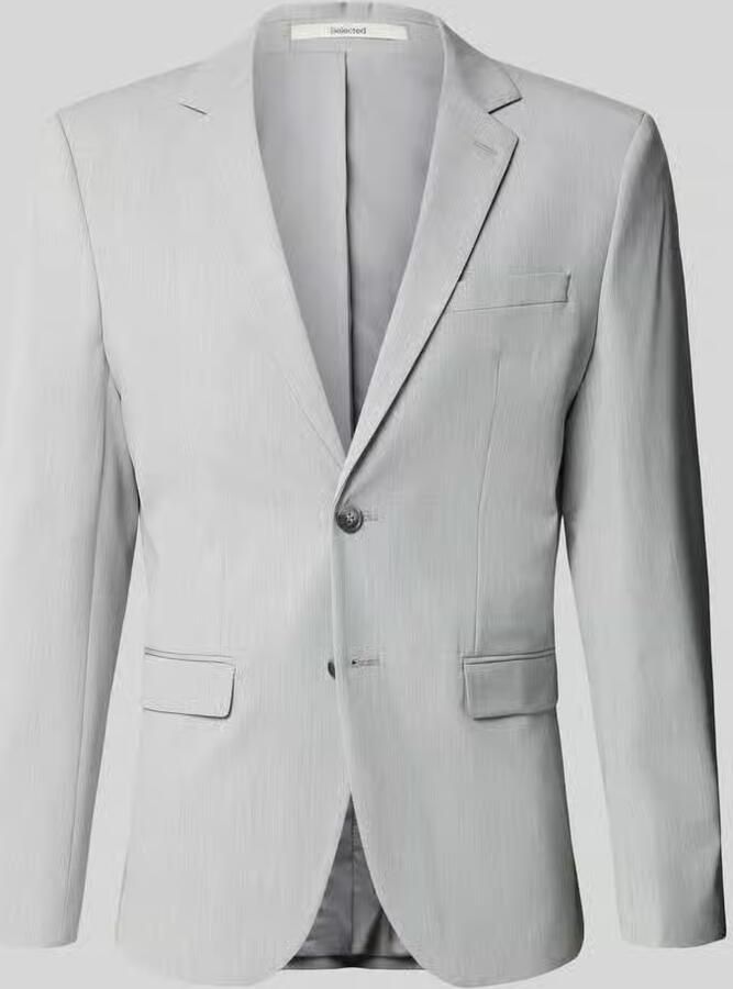 Selected Homme Slim fit 2-knoops colbert met klepzakken - Foto 5