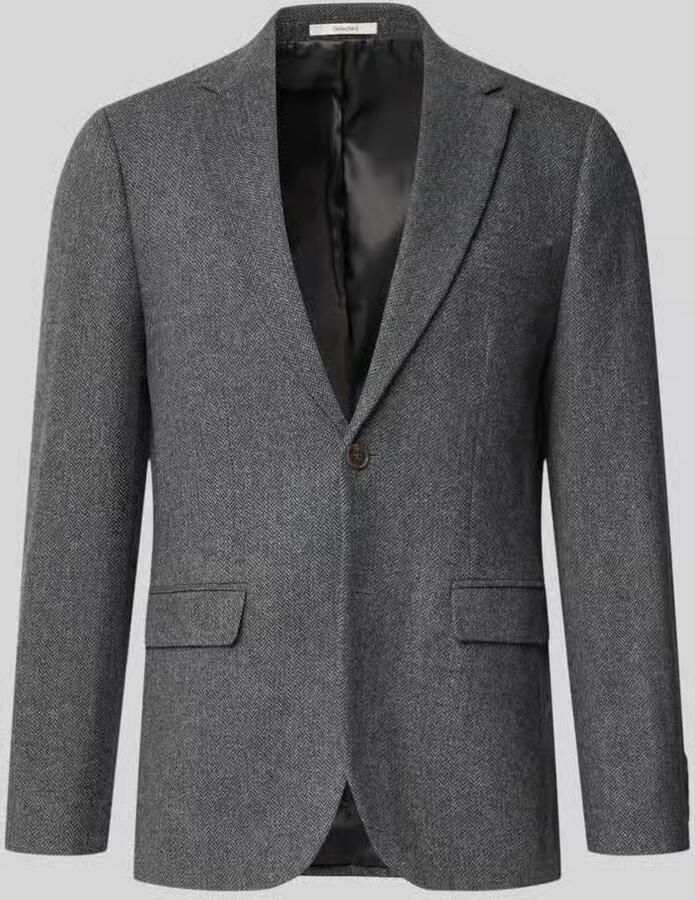 Selected Slim fit colbert met klepzakken van wol