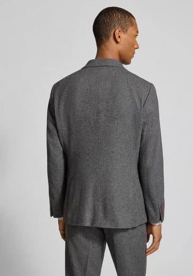 Selected Slim fit colbert met klepzakken van wol - Foto 2