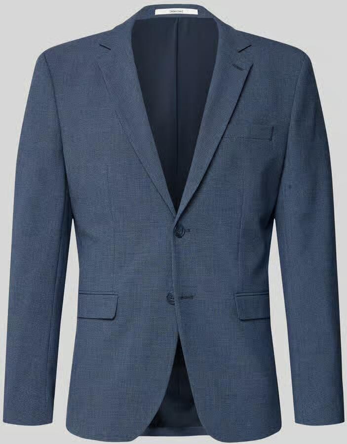 Selected Slim fit colbert met paspelzak op de borst