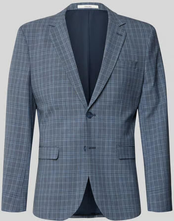 Selected Slim fit colbert met paspelzak op de borst
