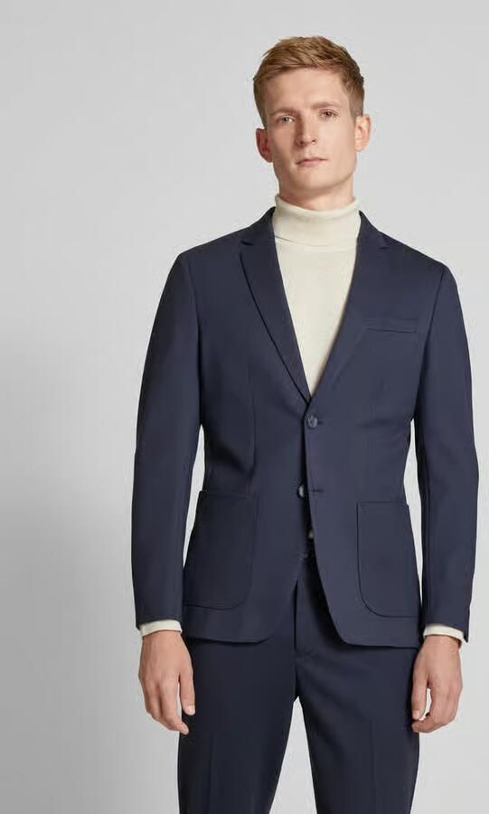 Selected Homme Slim fit 2-knoops colbert met reverskraag model 'DELON' - Foto 2