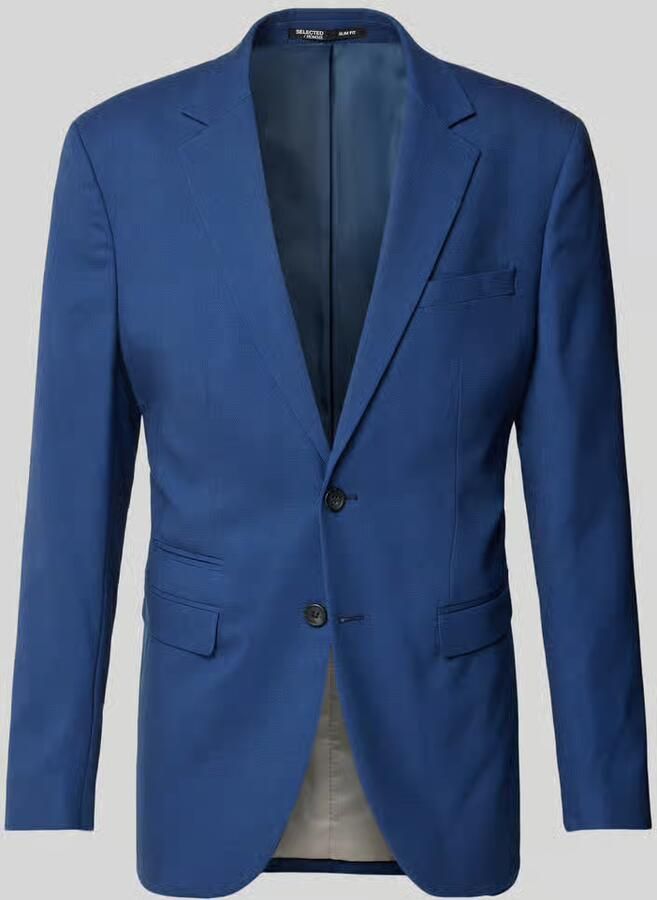 Selected Homme Blauw single-breasted jas voor mannen Blue Heren