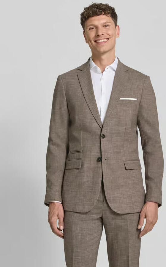 SELECTED MEN Heren Colberts Slhslim-oasis Linen Blz Noos Taupe - Foto 11