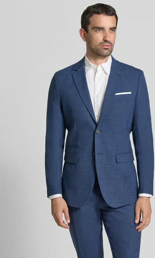 Selected Homme Slim fit 2-knoops colbert met klepzakken model 'OASIS' - Foto 7