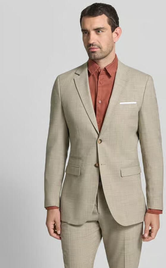 Selected Homme Slim fit 2-knoops colbert met klepzakken model 'OASIS' - Foto 9