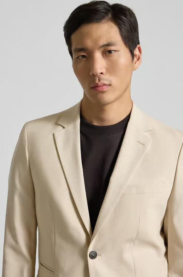 Selected Slim fit colbert met wol Model 'SLIM-NEIL'