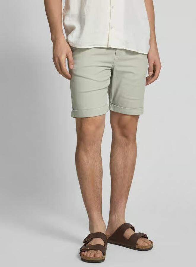 Selected Homme Slim fit korte broek met structuurmotief model 'LUTON' - Foto 3