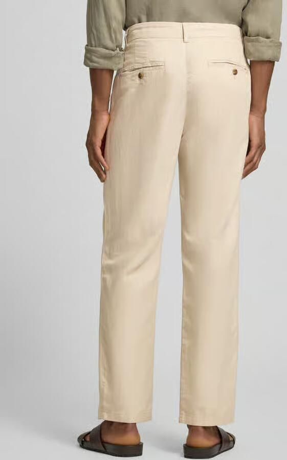 Selected slim fit linnenbroek van mix van katoen en linnen model 'MILES' - Foto 5