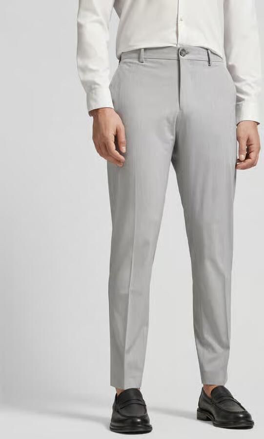Selected Homme slim fit pantalon met knoop- en ritssluiting - Foto 3