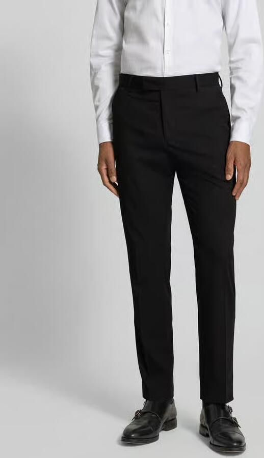 Selected Homme Zwarte elegante broek met verlengde riem Black Heren - Foto 6