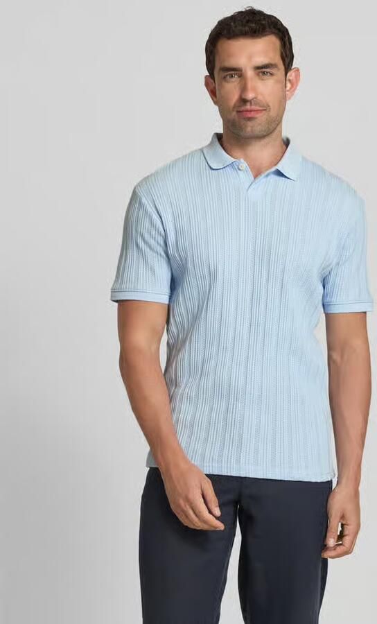 Selected Homme Slim fit poloshirt met structuurmotief model 'JADEN' - Foto 4