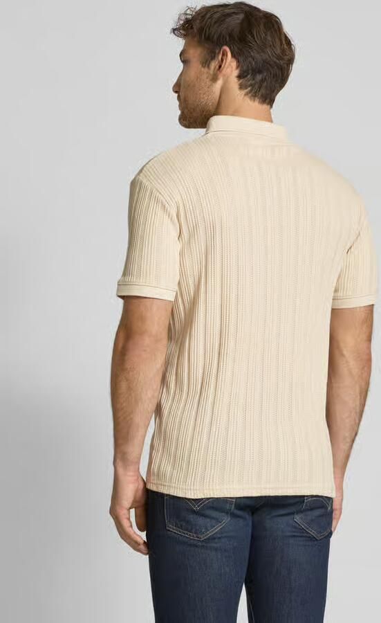 Selected Homme Slim fit poloshirt met structuurmotief model 'JADEN' - Foto 4
