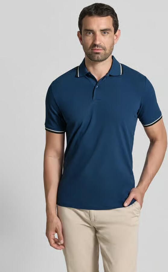 Selected slim fit poloshirt van katoenmix model 'ATLAS' - Foto 6