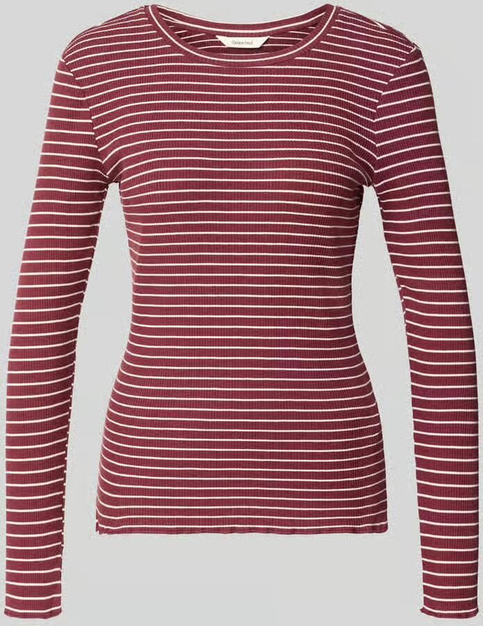 Selected Slim fit shirt met lange mouwen van katoenmix model 'ANNA'