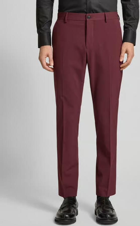 Selected Homme Slim fit stoffen broek met persplooien model 'LIAM' - Foto 4