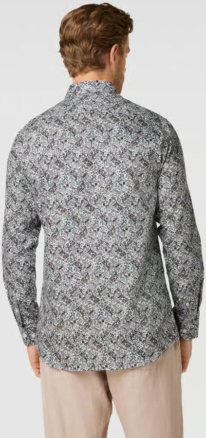 Selected Homme Slim fit vrijetijdsoverhemd met all-over motief model 'ETHAN'