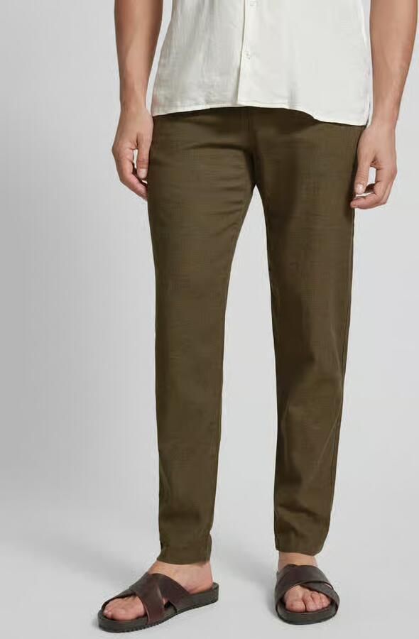 Selected Homme Slim tapered fit broek met tunnelkoord model 'Brody' - Foto 2