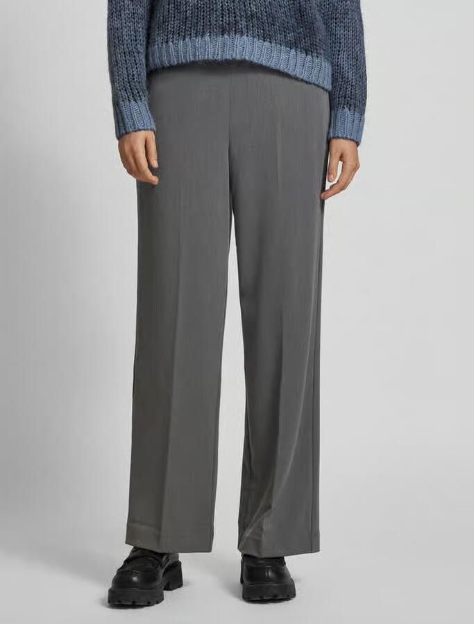 Selected Femme Stoffen broek met wijde pijpen en elastische band - Foto 2