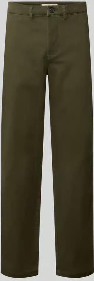 Selected straight fit chino van katoenmix model 'Miles'