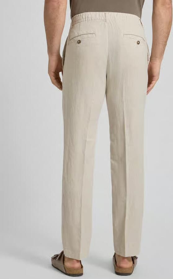 Selected Homme Regular fit linnen broek met persplooien model 'LEROY'